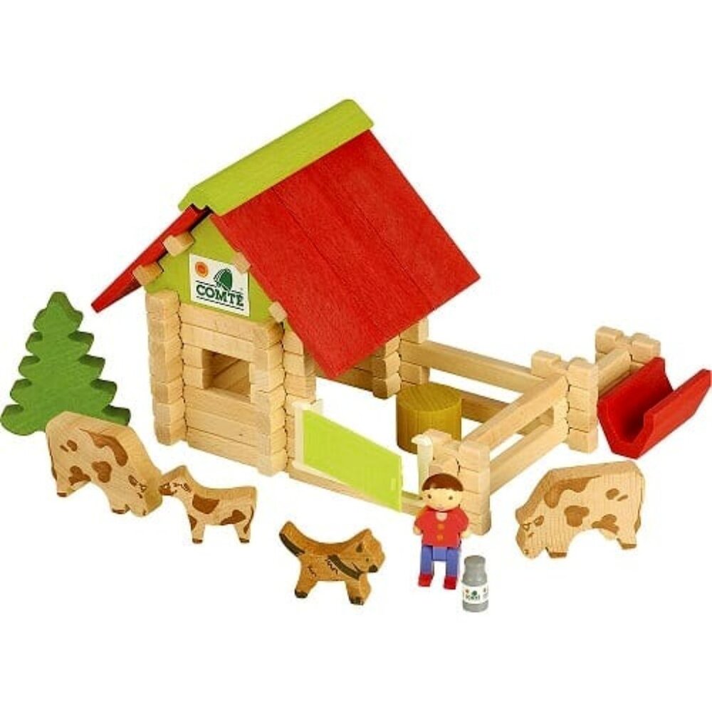 NWT Jeujura Wooden Toys Farm Set - 70 Pieces